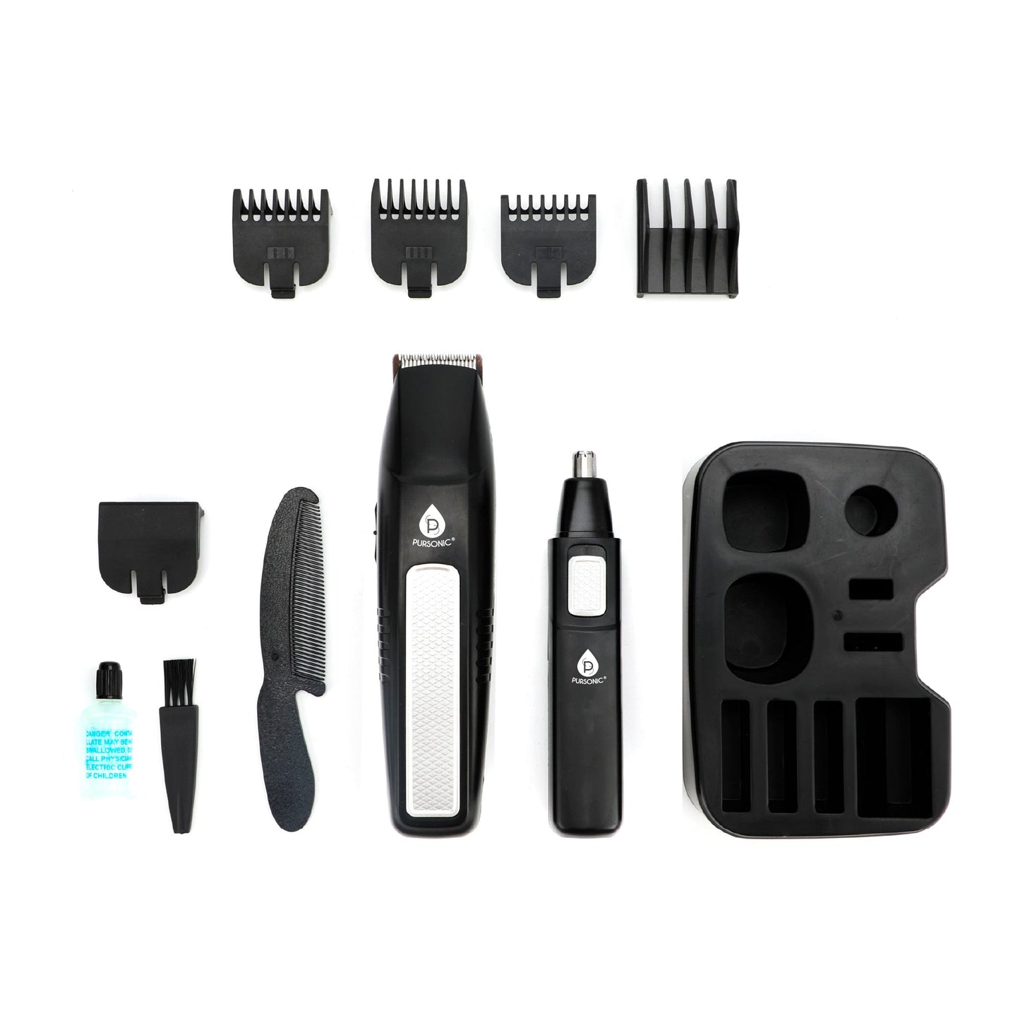 Men's 10-Piece Grooming Kit – Hair, Beard, Nose & Ear Trimmer