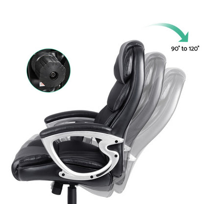 NNEDSZ 8 Leather Massage Chair - Black
