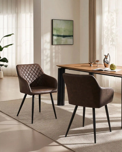 Moree Faux Leather Dining Chairs [Set of 6]