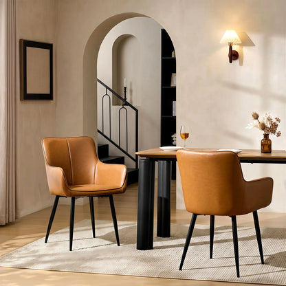 Muhsina Faux Leather Dining Chair