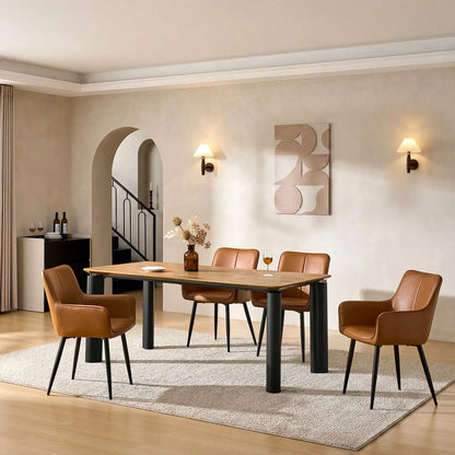 Muhsina Faux Leather Dining Chair