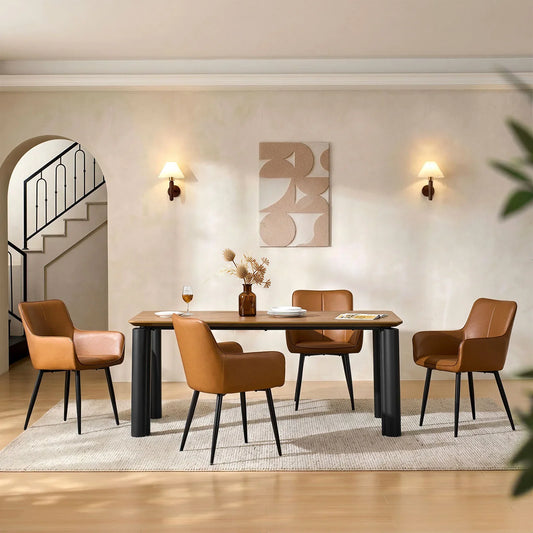 Muhsina Faux Leather Dining Chair