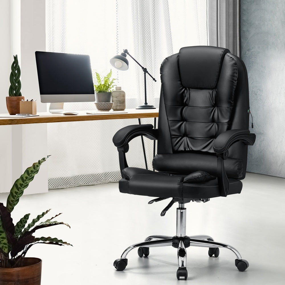 NNEED Massage Office Chair Racing Chairs PU Leather Black