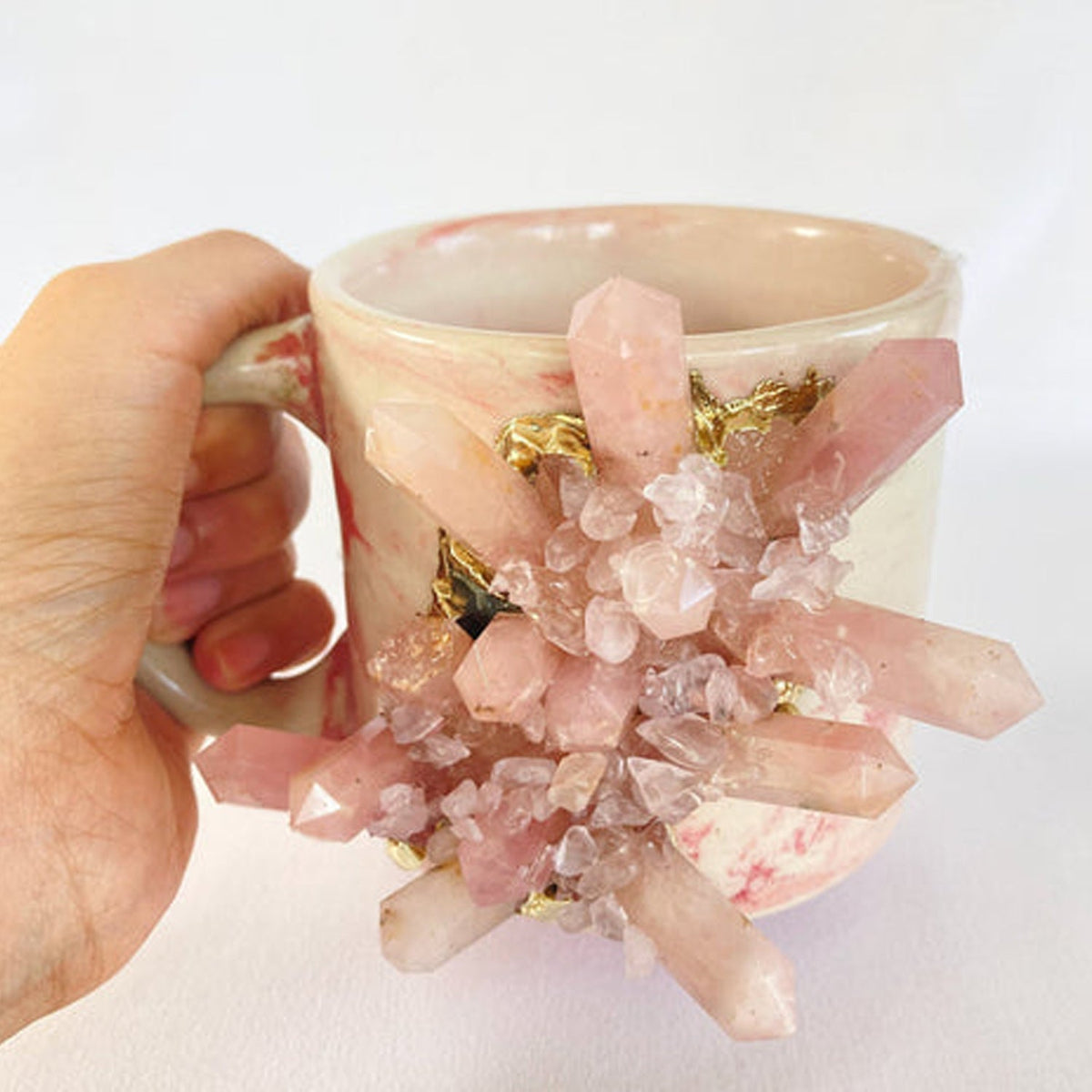 Marble Effect - Set of 2 Ceramic Mugs