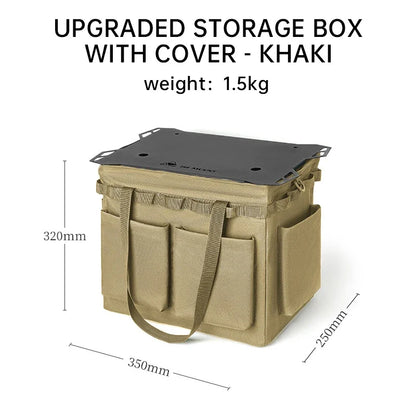 NNEOBA Multi-Functional Canvas Bag with Built-in Table Khaki