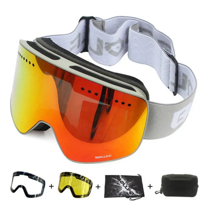 Magnetic Ski Goggles Double Layer Polarized Lens