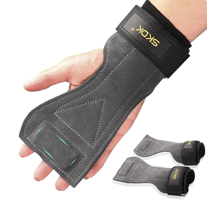 Cowhide Gym Gloves Grip Belt