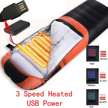 Heated Sleeping Bag – USB Powered Lightweight Waterproof Camping Gear