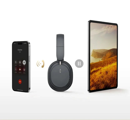 Wireless Over-Ear Headphones 3D Spatial Audio Gray