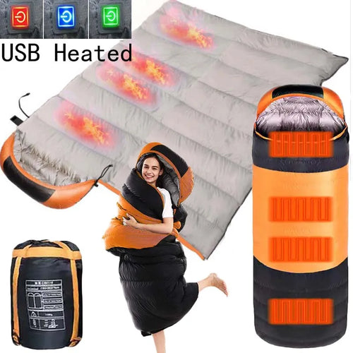 Heated Sleeping Bag – USB Powered Lightweight Waterproof Camping Gear