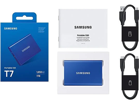 SAMSUNG Portable T7, 1-4 TB, extern SSD |