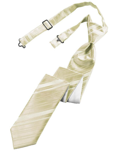 Striped Satin Skinny Necktie Pre-Tie