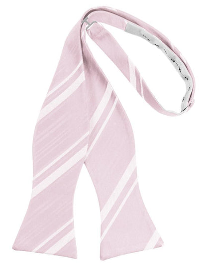 Striped Satin Bow Tie Self Tie