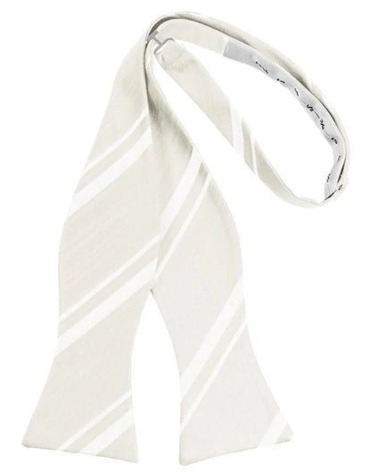 Striped Satin Bow Tie Self Tie