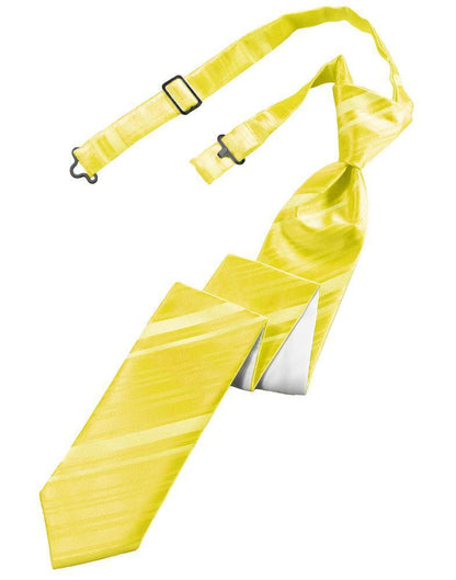 Striped Satin Skinny Necktie Pre-Tie