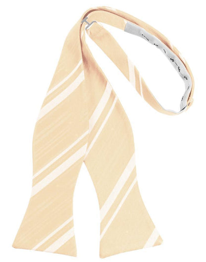 Striped Satin Bow Tie Self Tie