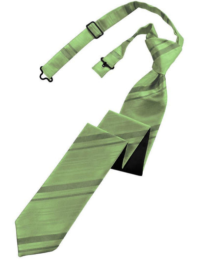 Striped Satin Skinny Necktie Pre-Tie