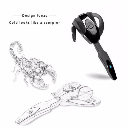 NNEIDS Scorpion Bluetooth Earphone - Unilateral Hanging Black Hole 5.0