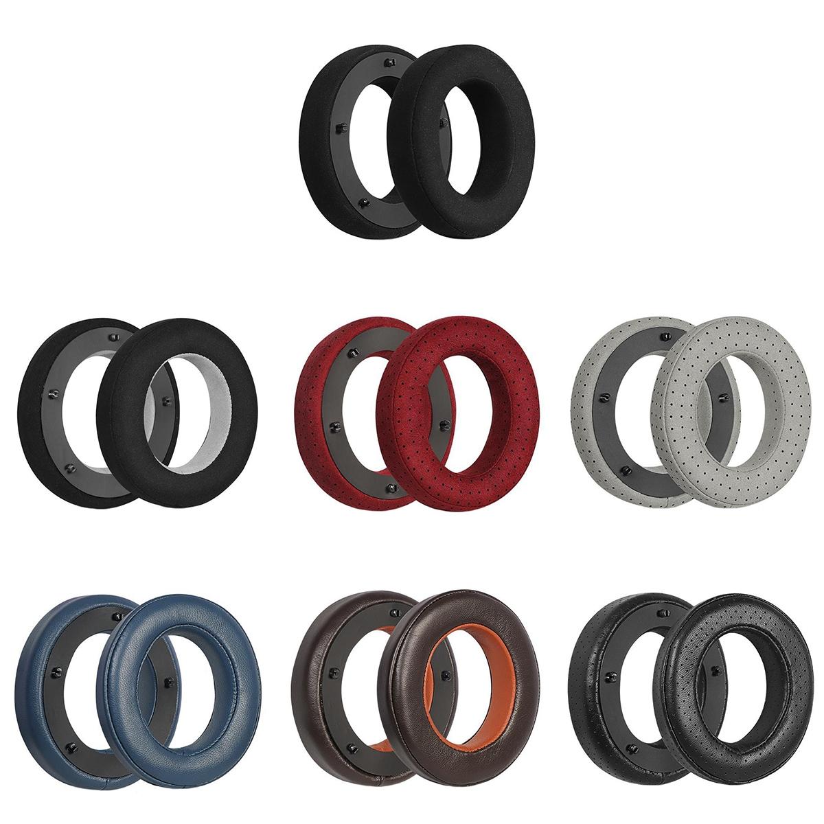 NNEIDS Breathable Leather Headset Cover For Focal Clear Mg Pro - Brown 2 Pack