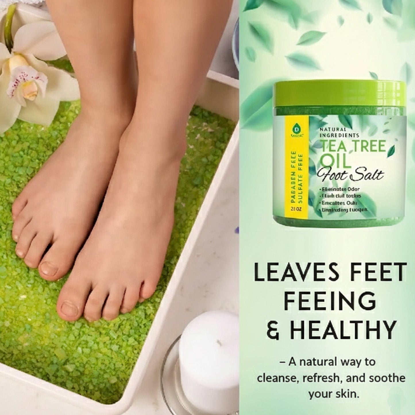 Tea Tree Oil Foot Salt 10 Oz