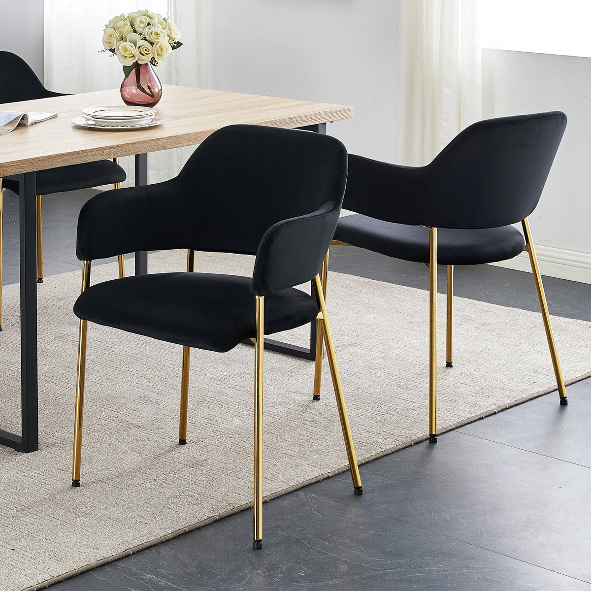 Lukka Velvet Dining Chairs [Set of 2]