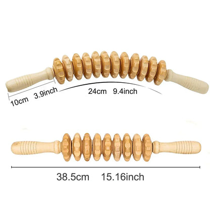 Wooden wellness roller Roller – 2-Piece Set