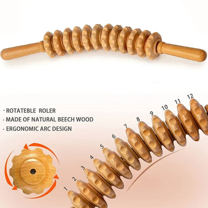 Wooden wellness roller Roller – 2-Piece Set