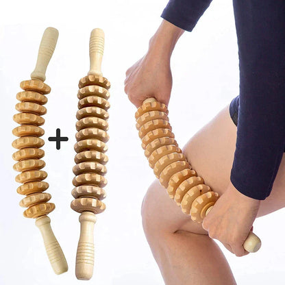 Wooden wellness roller Roller – 2-Piece Set