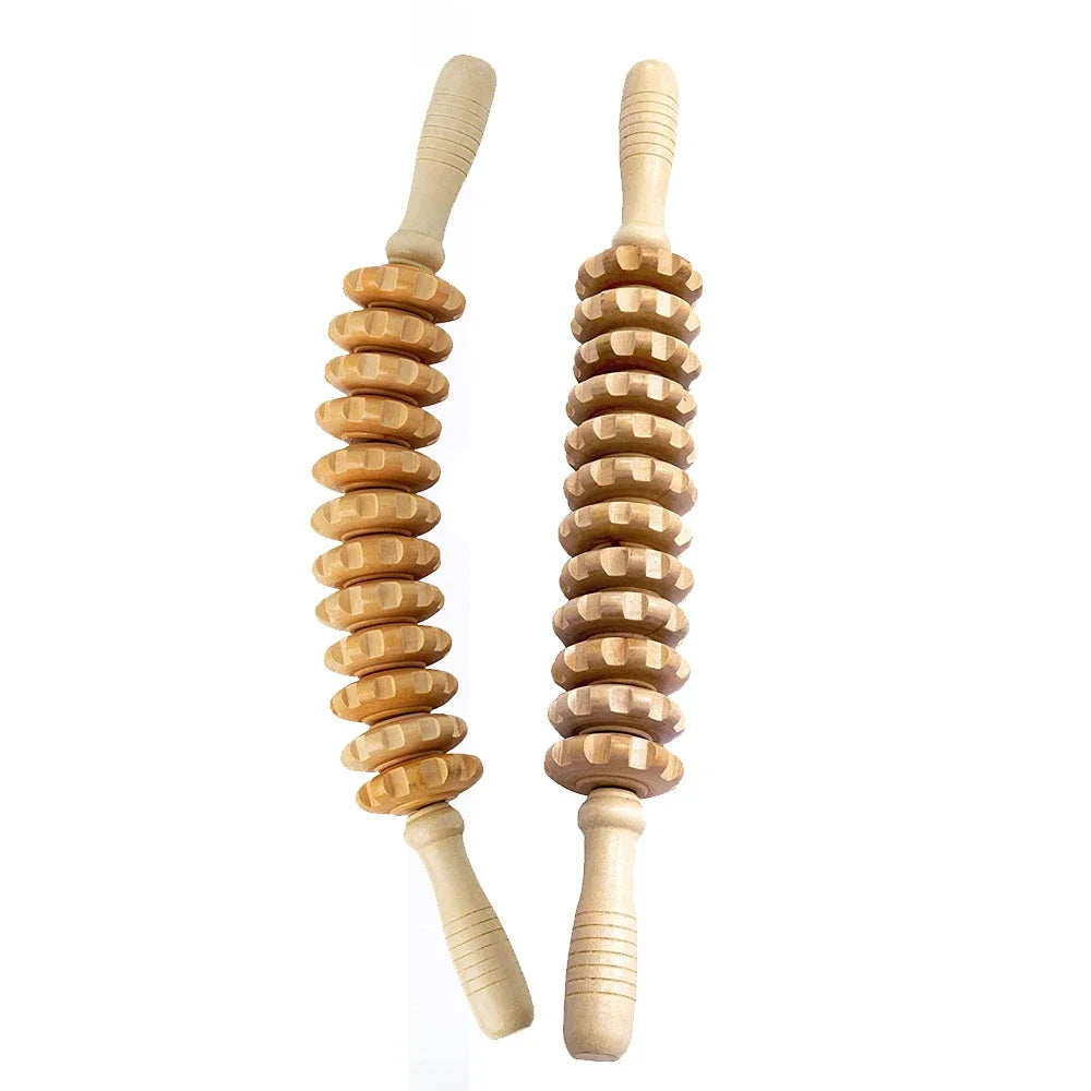 Wooden wellness roller Roller – 2-Piece Set