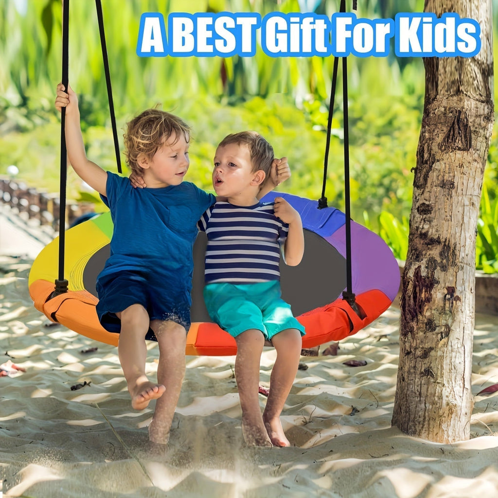 Rainbow Canopy Hammock Outdoor Swing