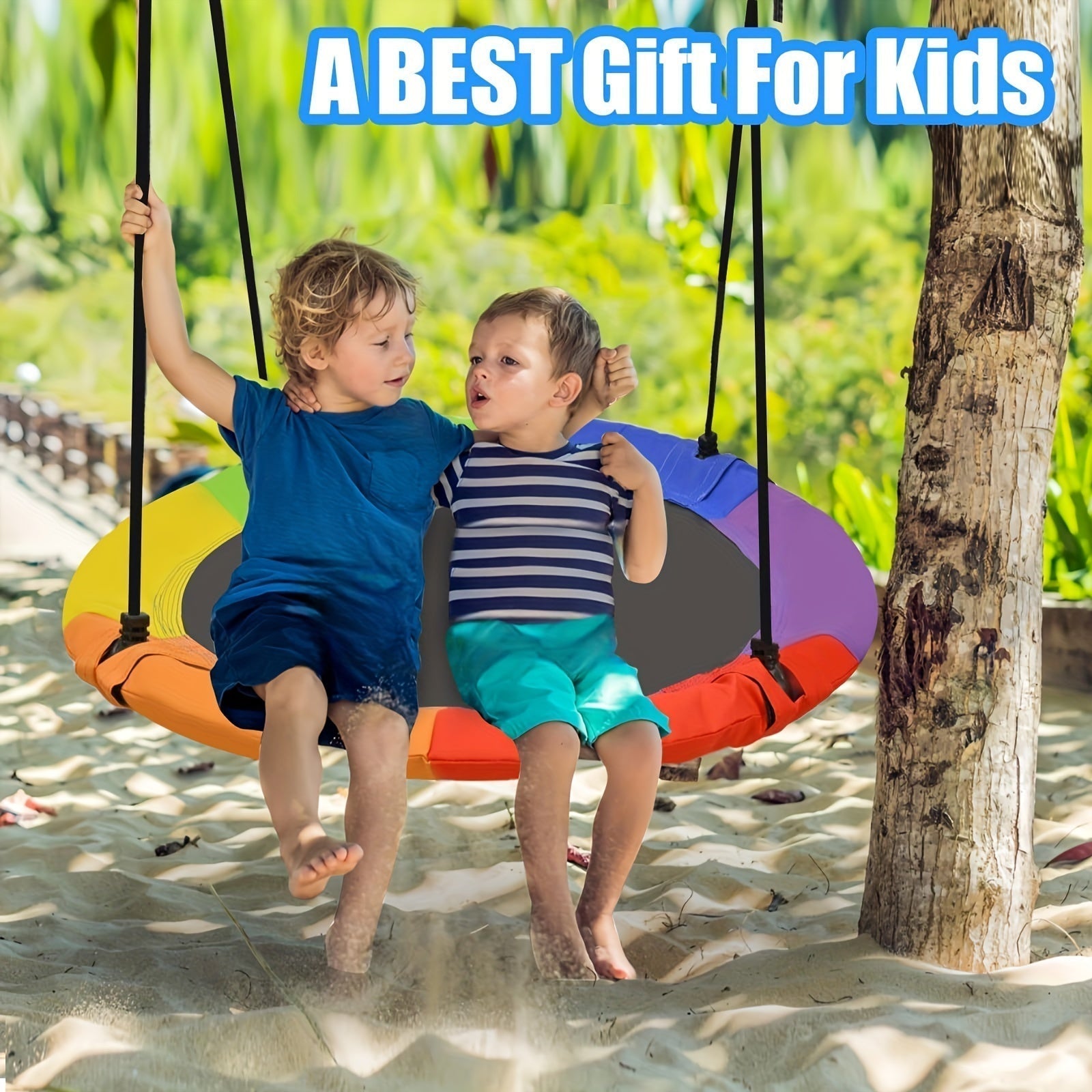 Rainbow Canopy Hammock Outdoor Swing