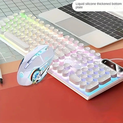 Ultimate Gaming and Office Keyboard and Mouse Set with Mechanical Touch and Headset - Wired