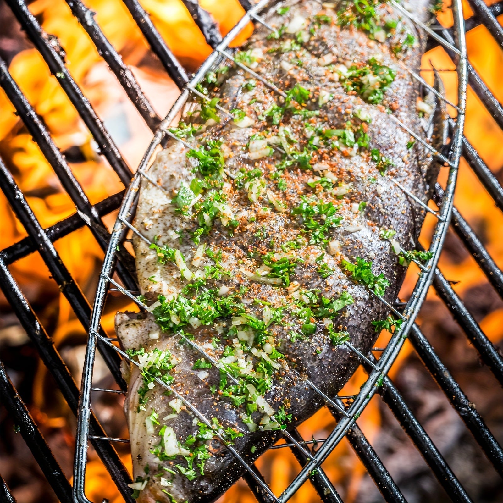 Fish Grilling Basket with Handle