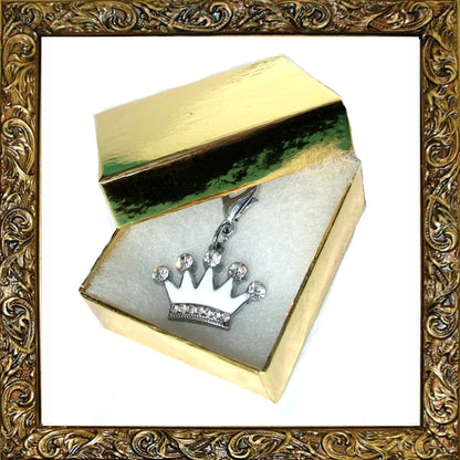 Prince Crystal Enamel Crown Charm