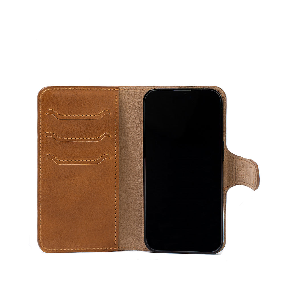Full-Grain Leather Folio Case Wallet for iPhone 14 Series with MagSafe - Classic 4.0