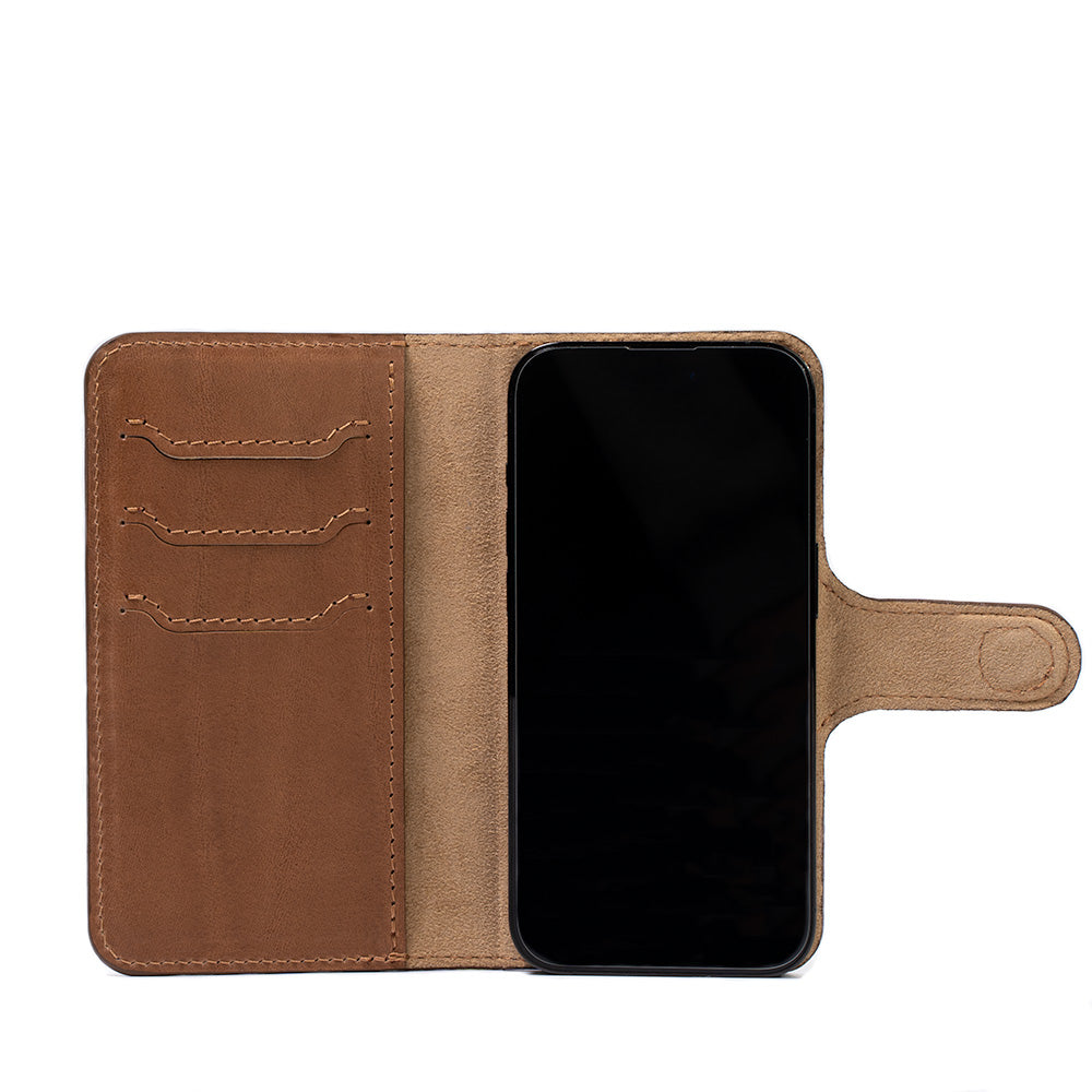 Full-Grain Leather Folio Case Wallet for iPhone 14 Series with MagSafe - Classic 4.0