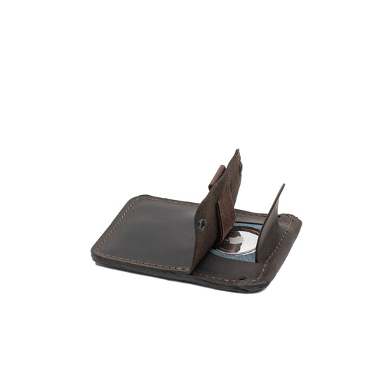 Leather Wallet for AirTag - The Minimalist 1.0 (Crazy Horse)