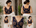 Midnight Ajrakh Cotton Blouse