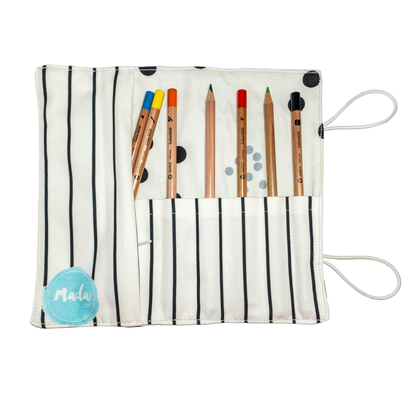 Pencil Case Small Gray Dots
