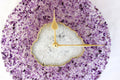 10" Diameter Large Purple Crystal White Agate Wall Clock