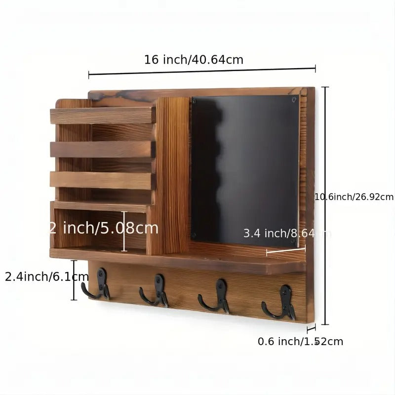 Wooden Key Holder Wall Mount