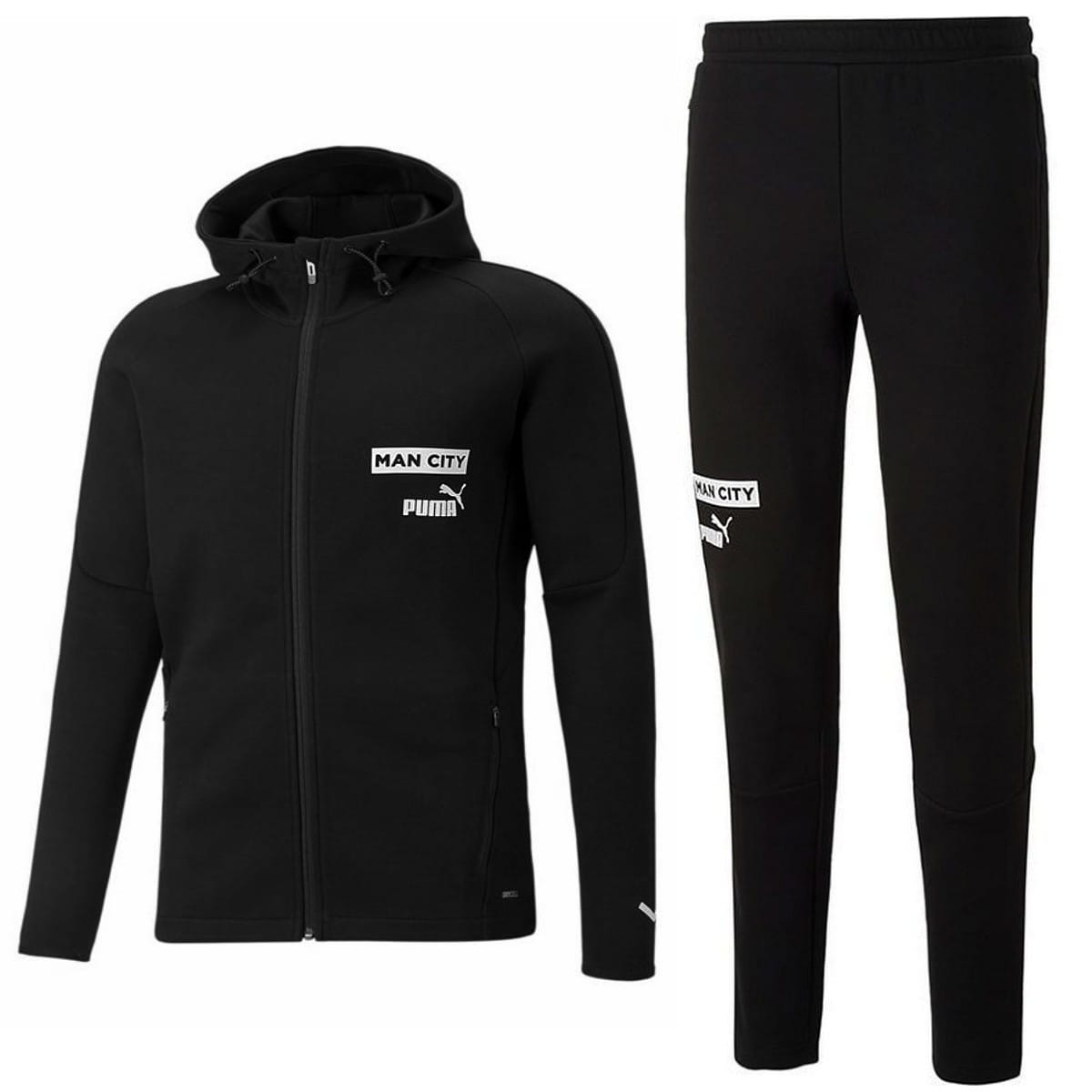 Manchester City black Casual hooded presentation tracksuit 2022/23 - Puma