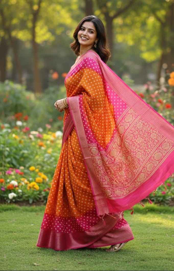 Padmavati Bandhani Dolla Silk Saree