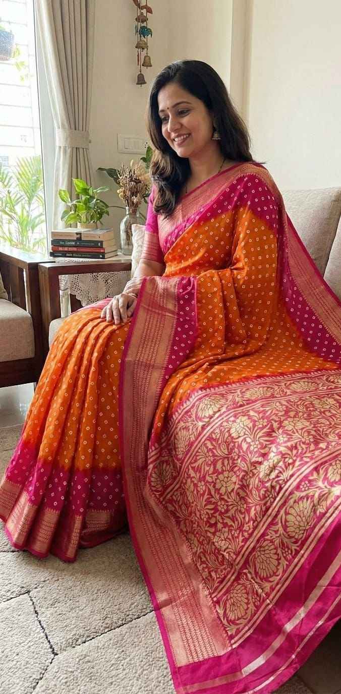 Padmavati Bandhani Dolla Silk Saree