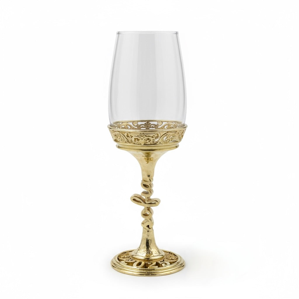 Personalized wine glasses set | electroformed stem and base wedding glasses | set of 2 or 4
