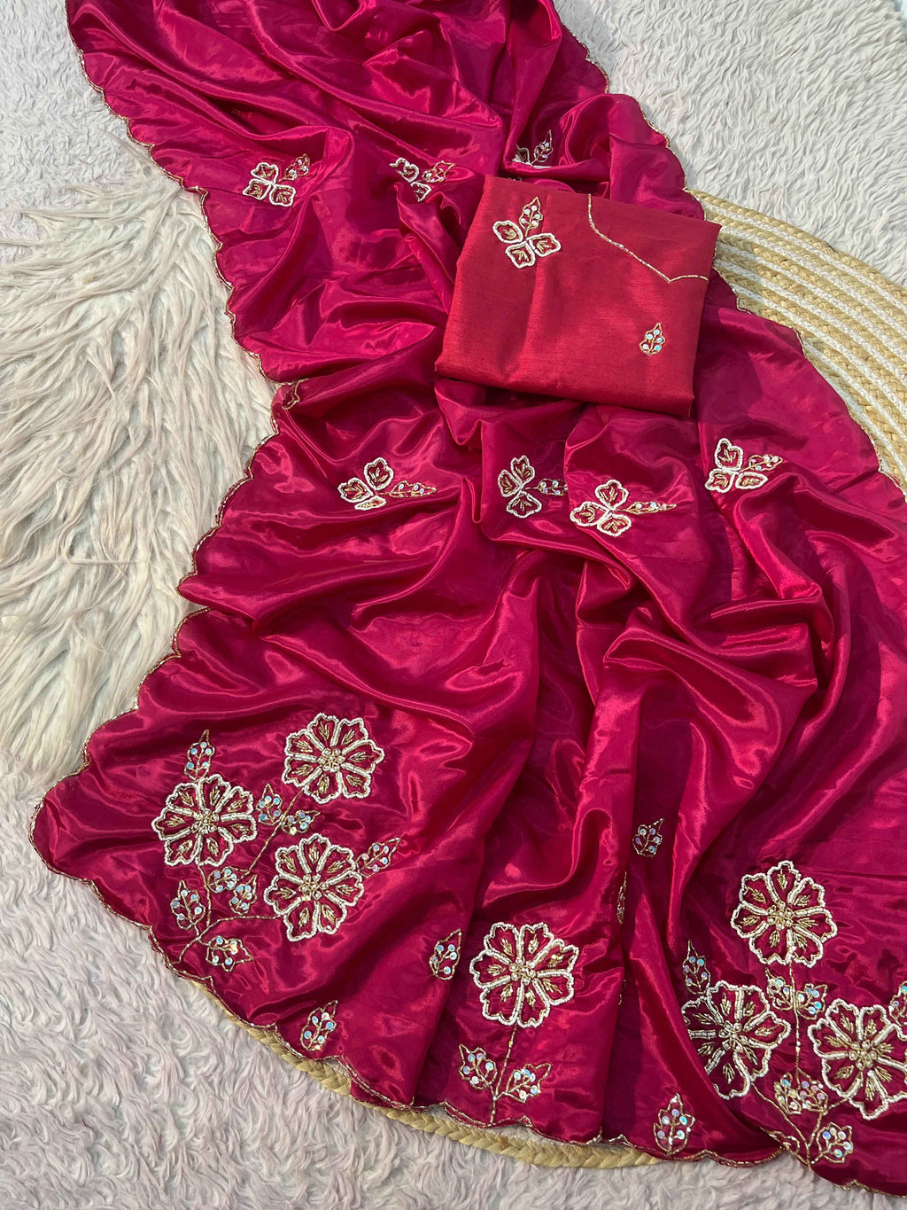 RaniRoop Khatli Handcrafted  Silk Saree