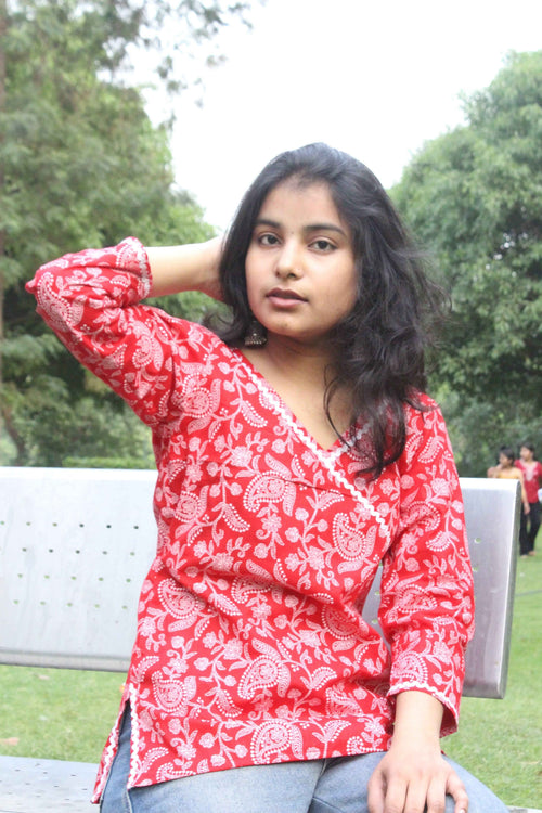 Scarlet Paisley Charm Kurti