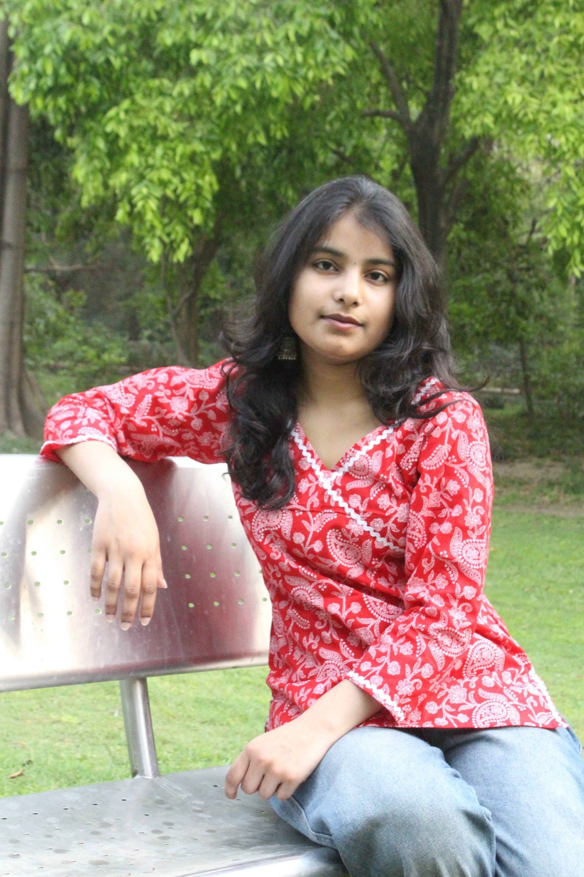 Scarlet Paisley Charm Kurti