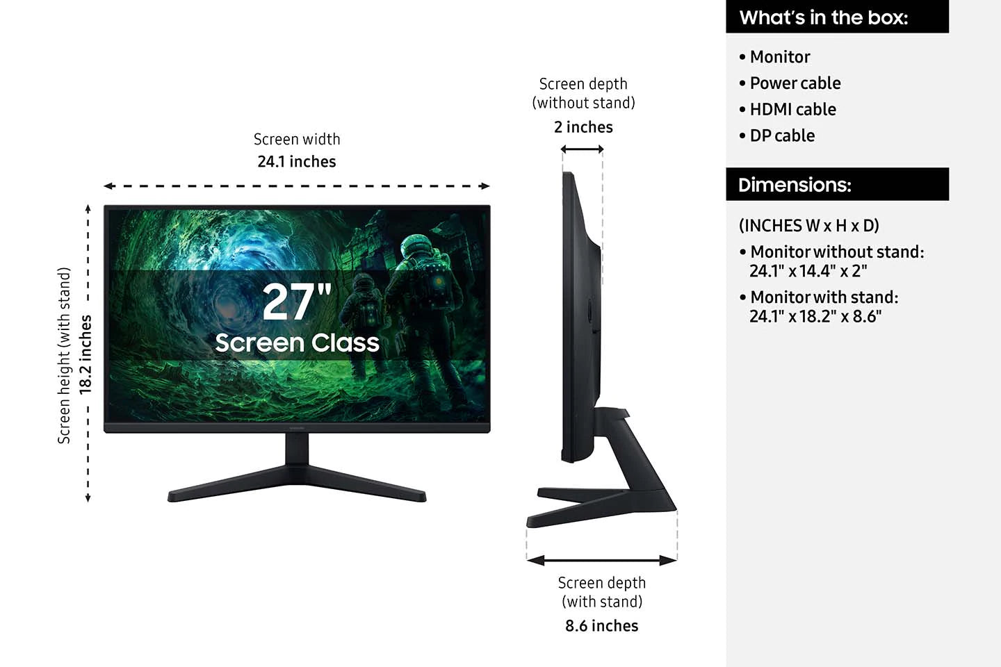 Samsung Odyssey G5 G53F 27" QHD 200Hz IPS Gaming Monitor