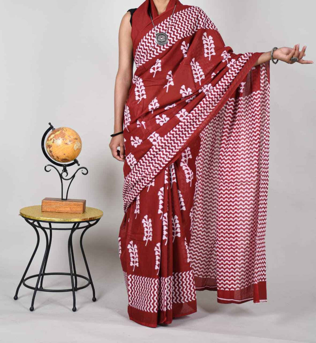 Sayam Echo Mulmul Cotton Saree